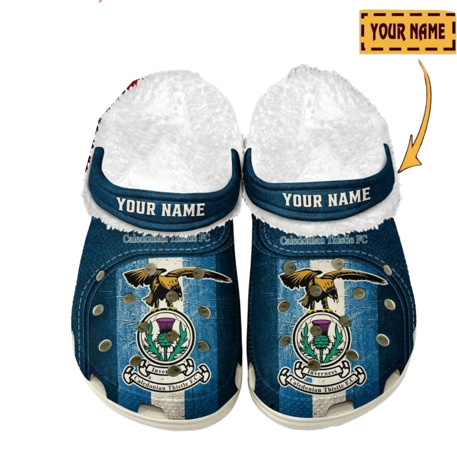 Inverness Caledonian Thistle F.C Custom Name Fleece Crocs Clogs