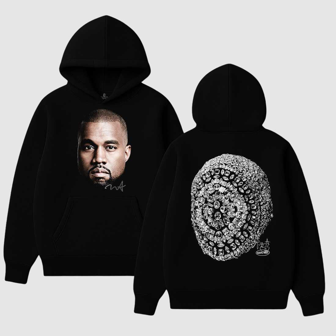 KANYE WEST MARGIELA MASK  HOODIE BLACK 