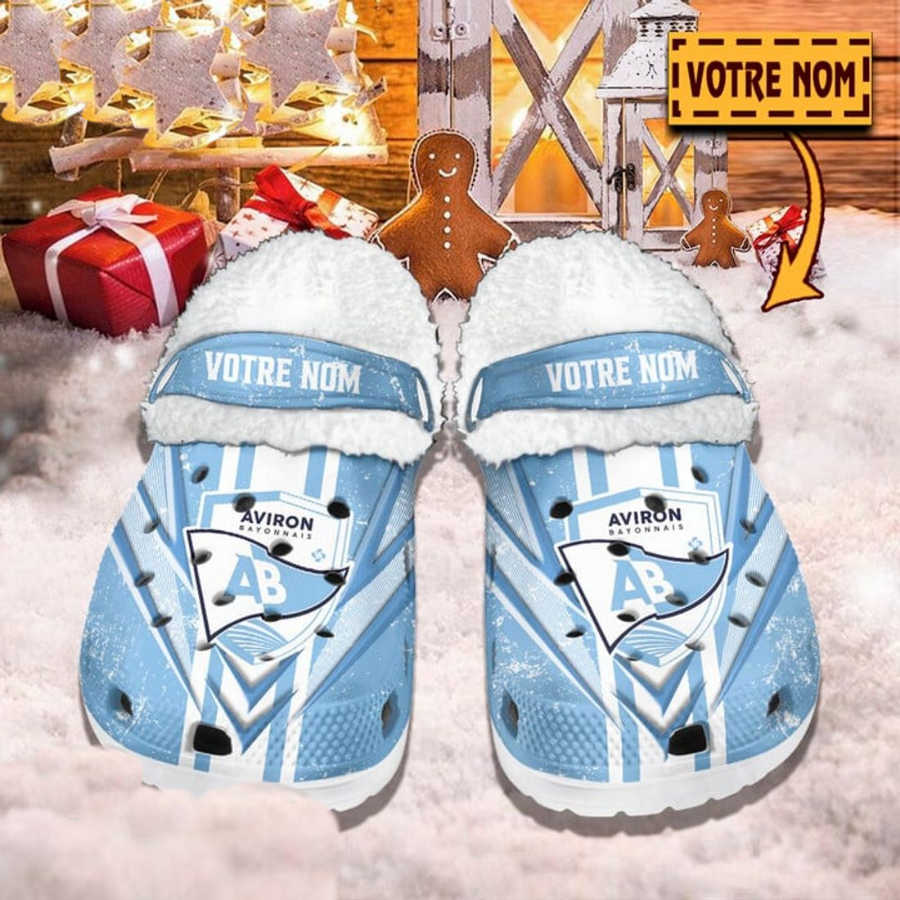 Aviron Bayonnais Fleece Crocs Clog Shoes White Sole