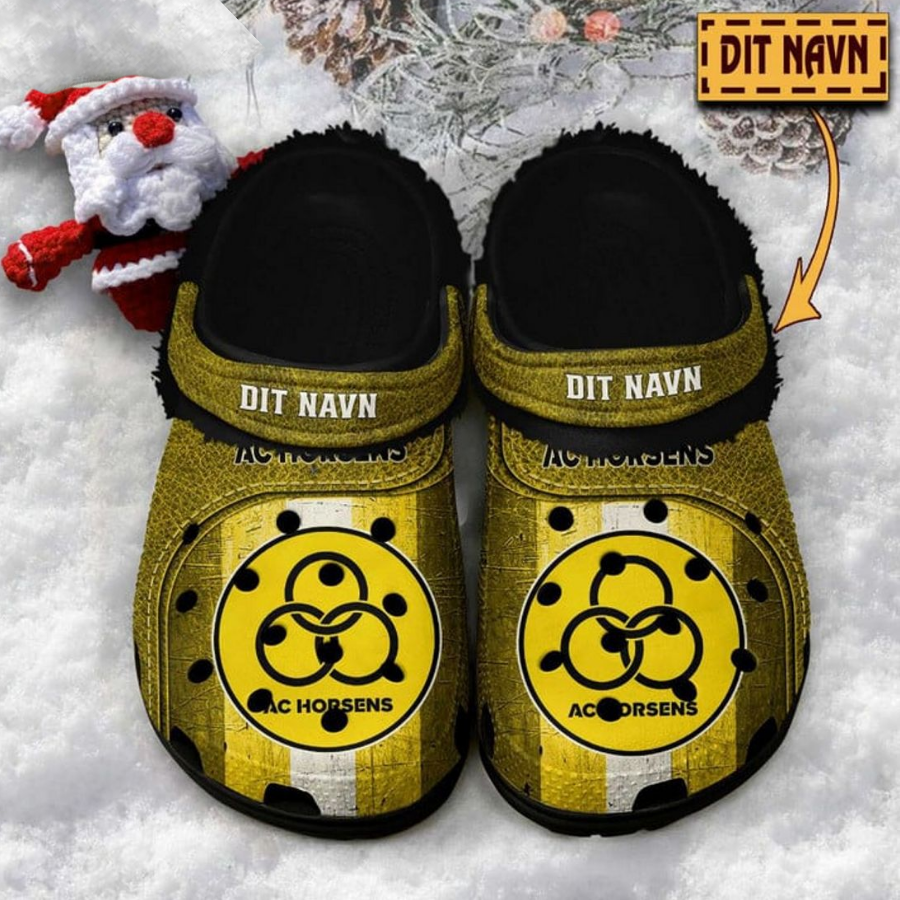 Ac Horsens Custom Name Fleece Crocs Clog Black For Men And Women 