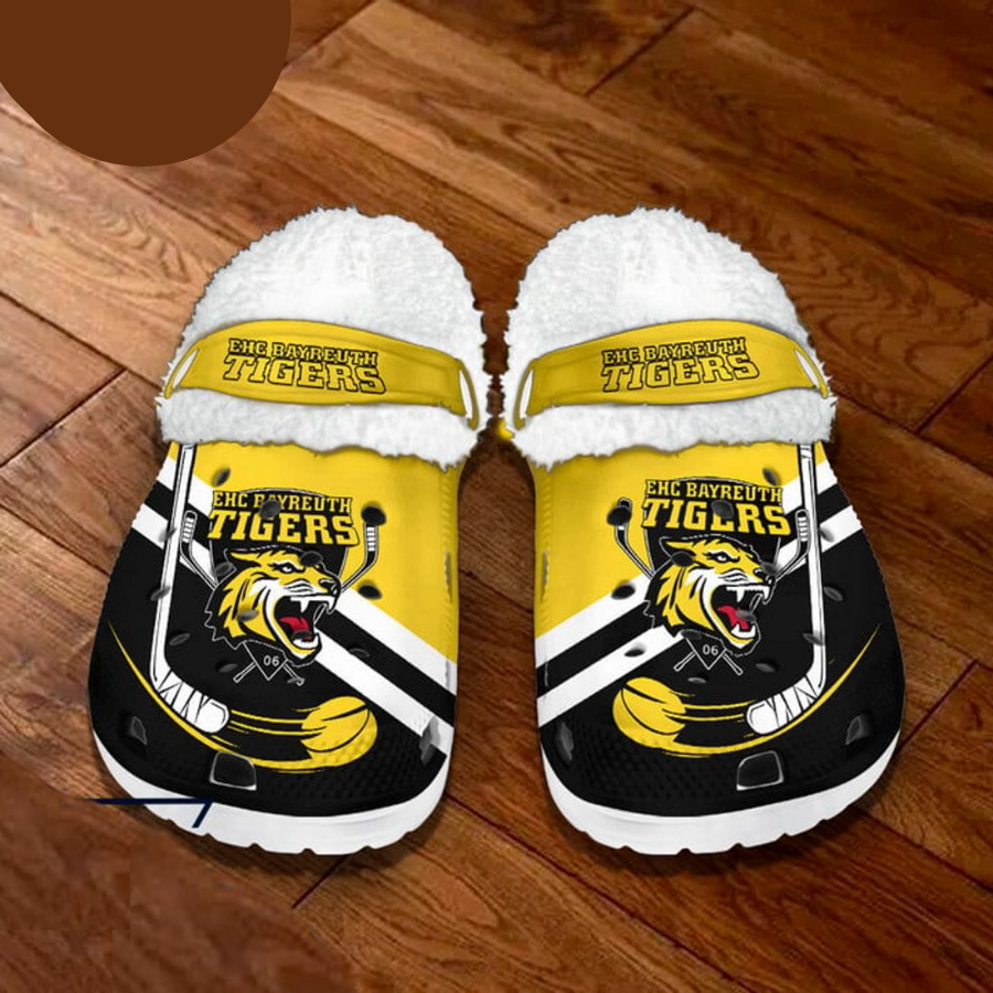 Bayreuth Tigers Del Krokodile Fleece Crocs White Sole