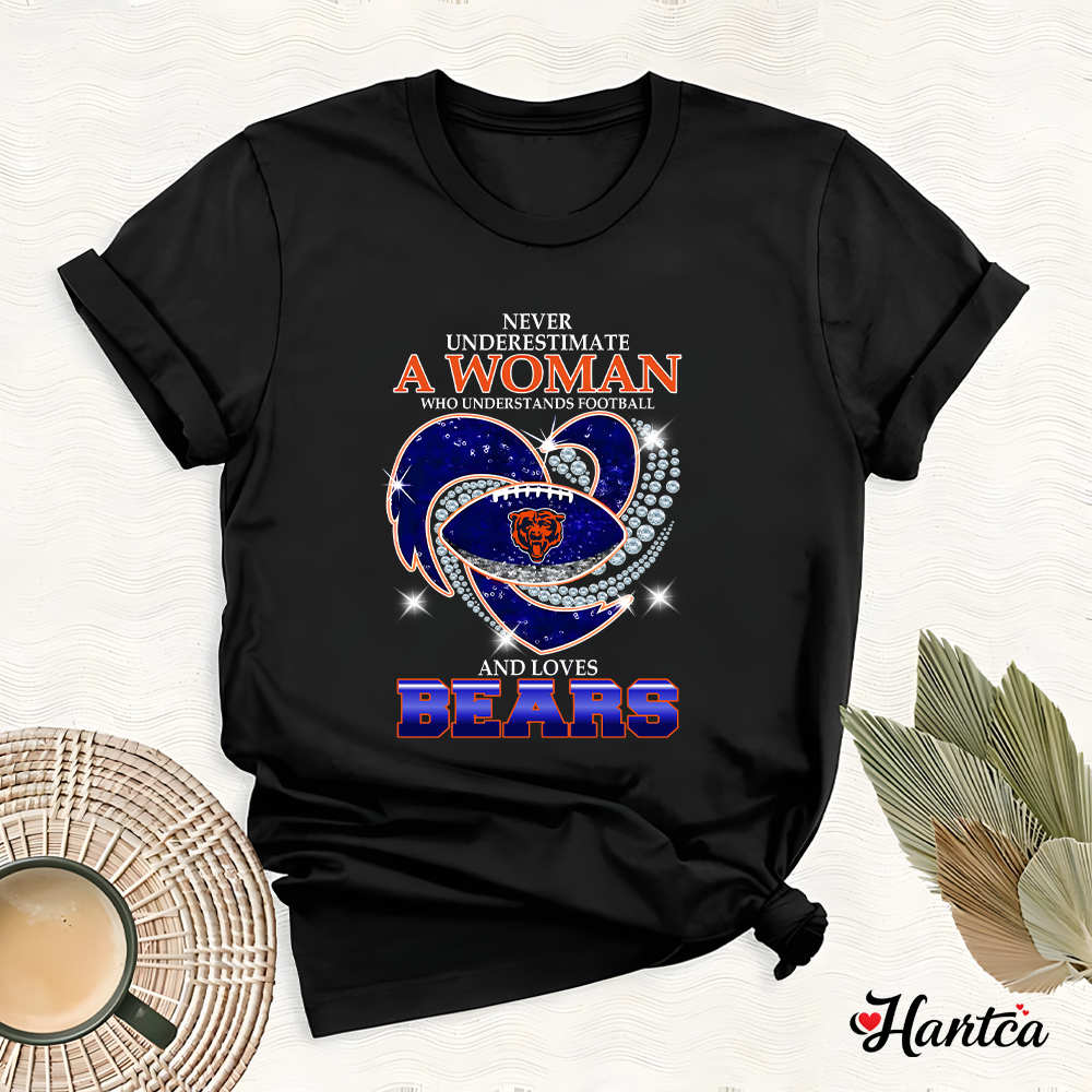 Chicago Bears Football Heart 2025 T Shirt 