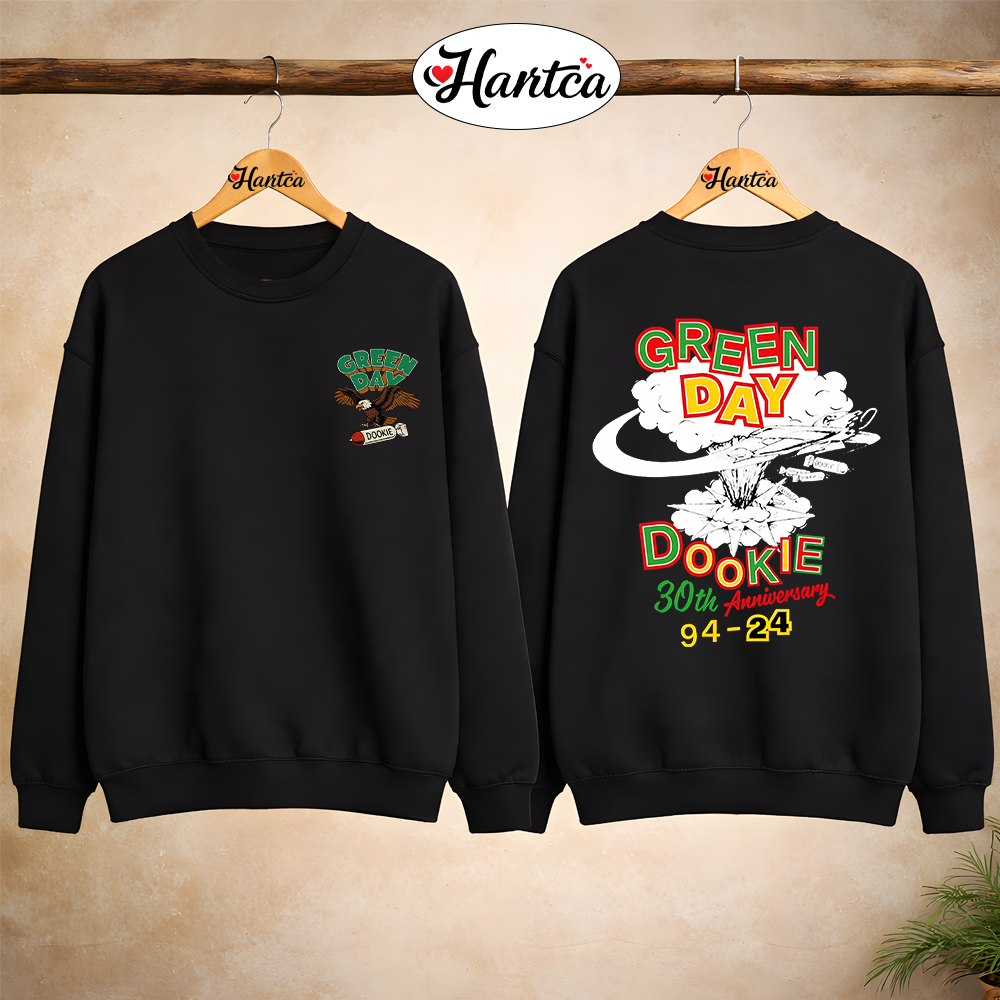 Green Day Merch Dookie 30Th Anniversary Music Hoodie - Image 3