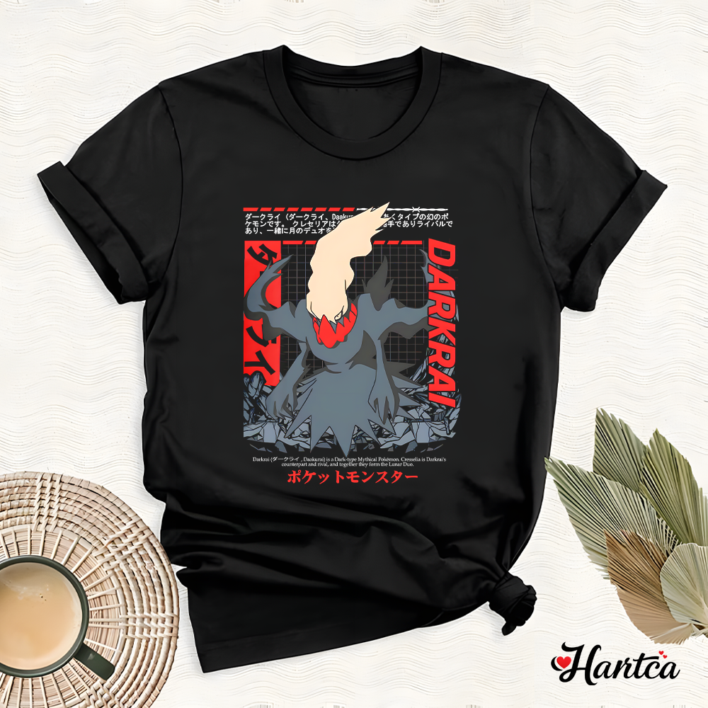 Pokemon Darkrai Classic Style T-Shirts Black