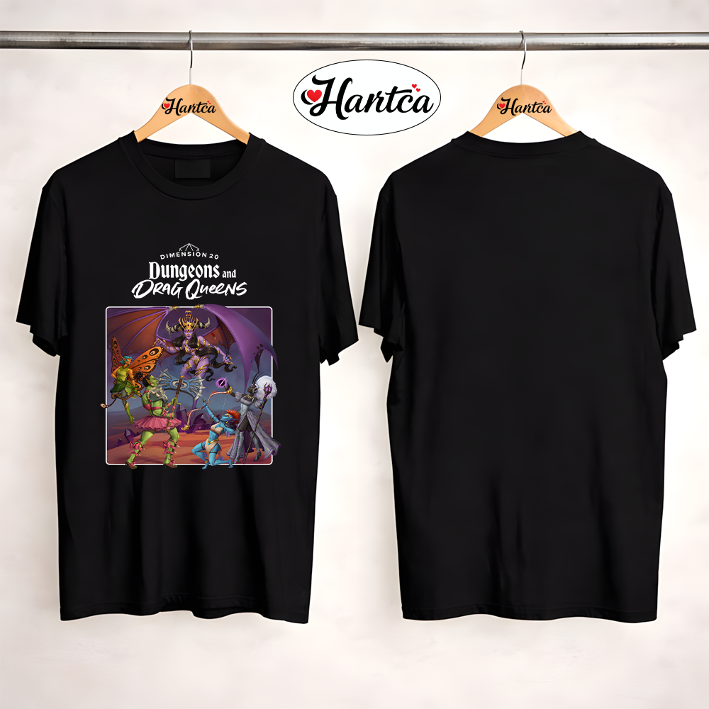 Dropout Merch Dungeons And Drag Queens Shirt Black