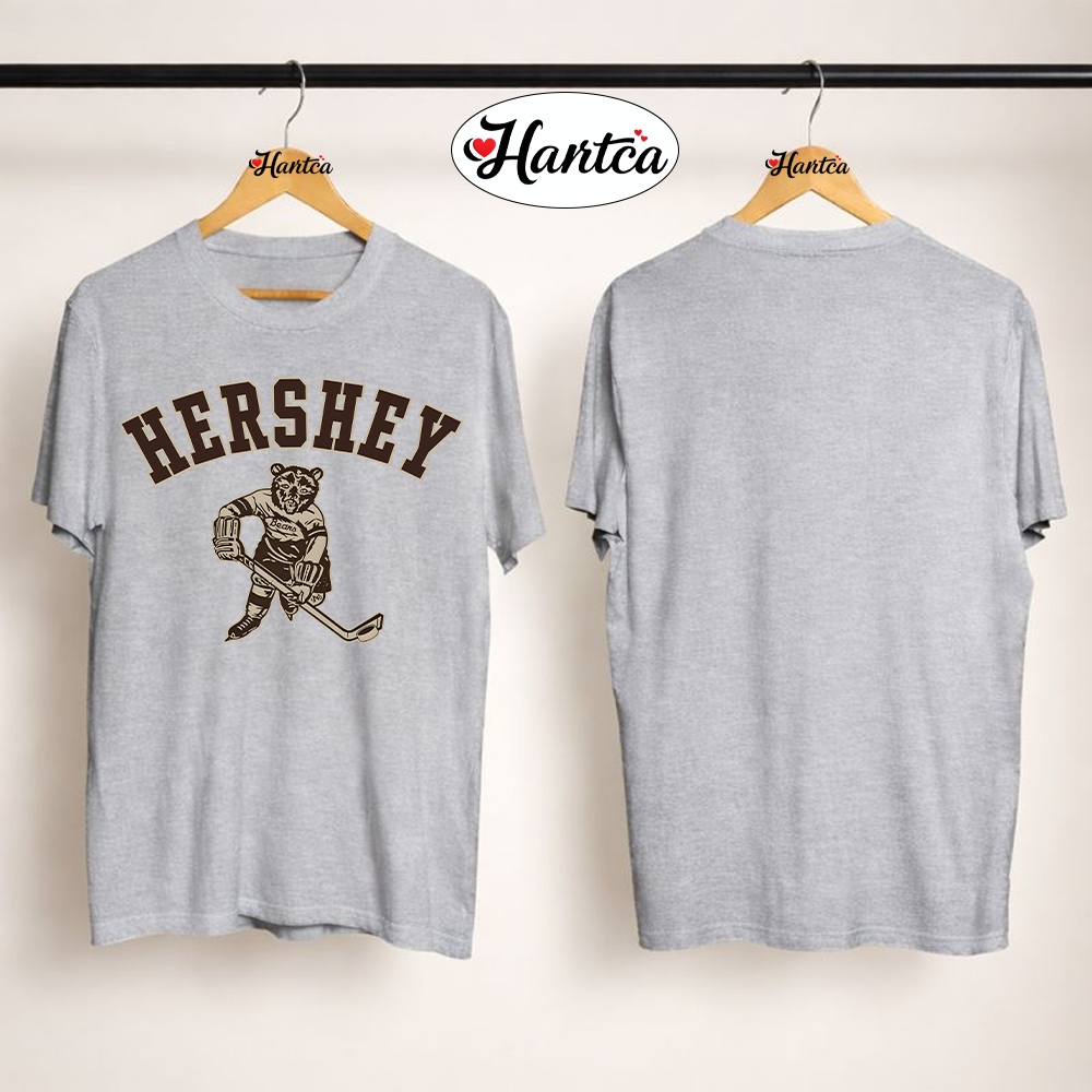 Hershey Bears Merchandise Skating Bear Shirt Grey Sport