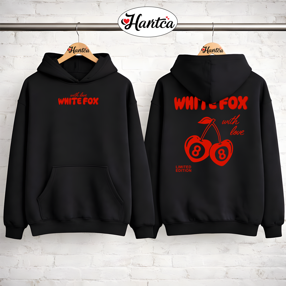 Cherry White Fox Hoodie With Love In The Moment Hoodie