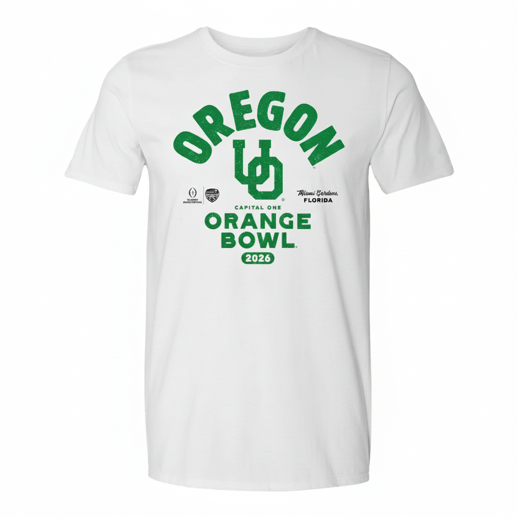 Oregon 2026 Ncaa Capital One Orange Bowl Bound T-shirt