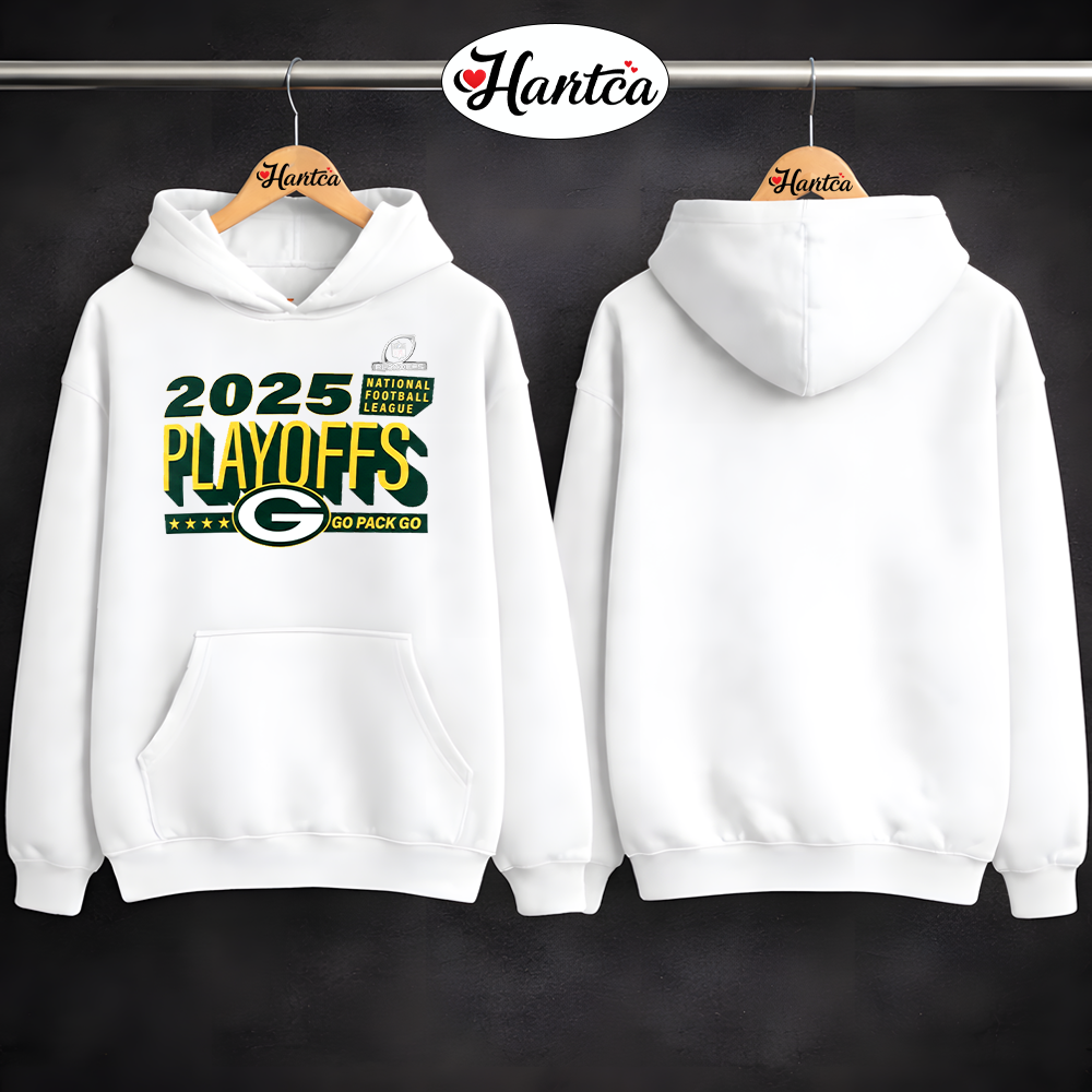 Green Bay Packers 2025 NFL Playoffs Ready Go Pack Go Hoodie - Image 3