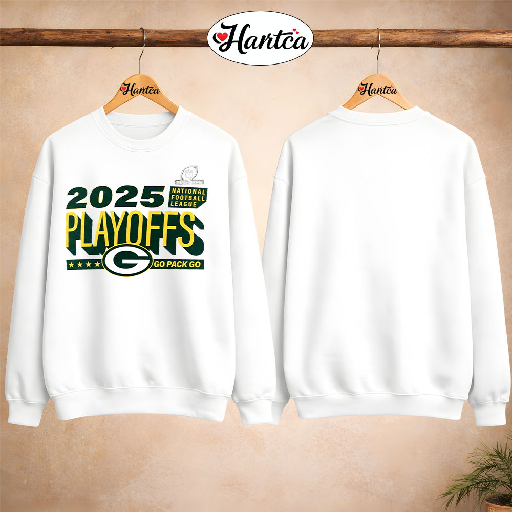 Green Bay Packers 2025 NFL Playoffs Ready Go Pack Go Hoodie - Image 4