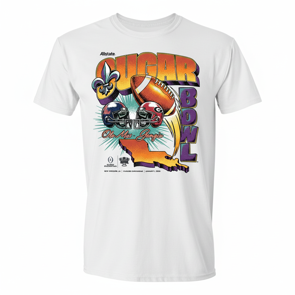 Allstate Sugar Bowl 2026 Ole Miss vs Georgia Vintage Matchup T-shirt