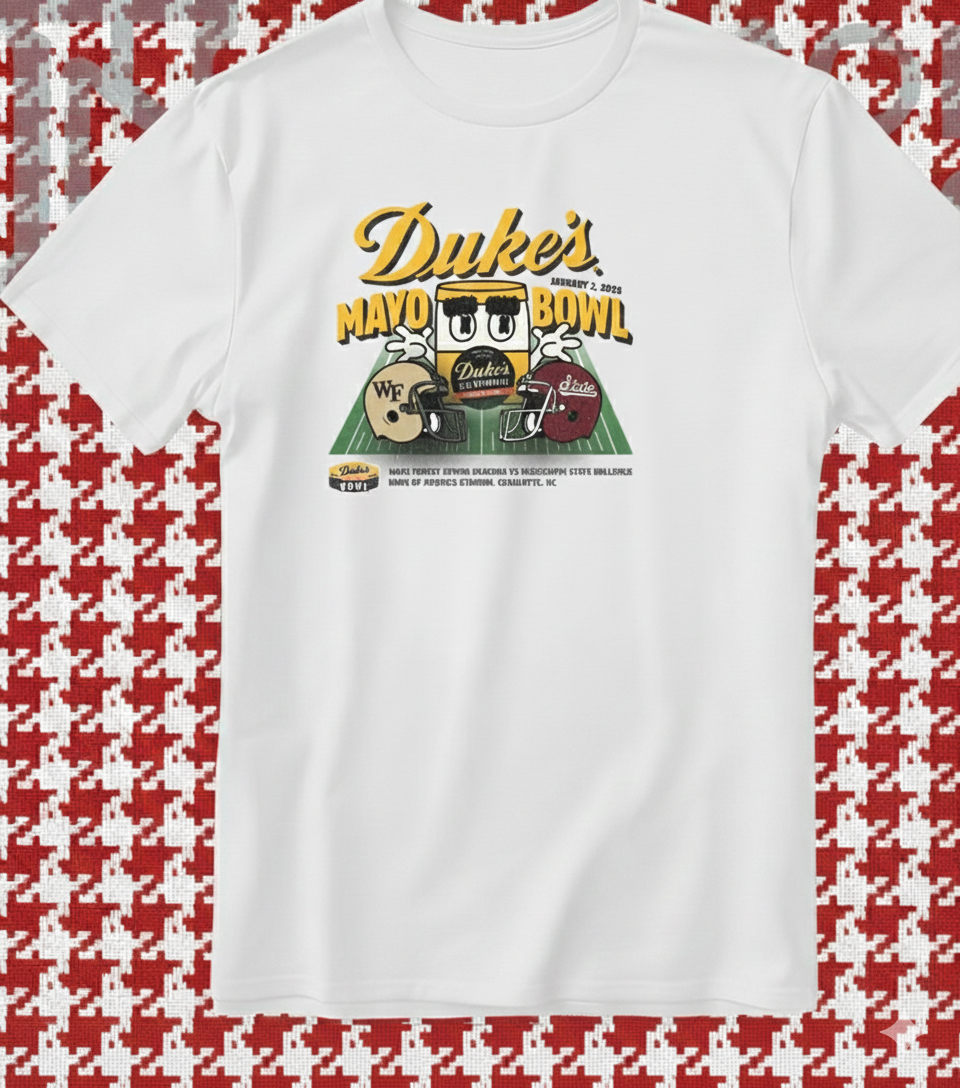 2026 Duke's Mayo Bowl 2-Team Matchup Helmet T Shirt