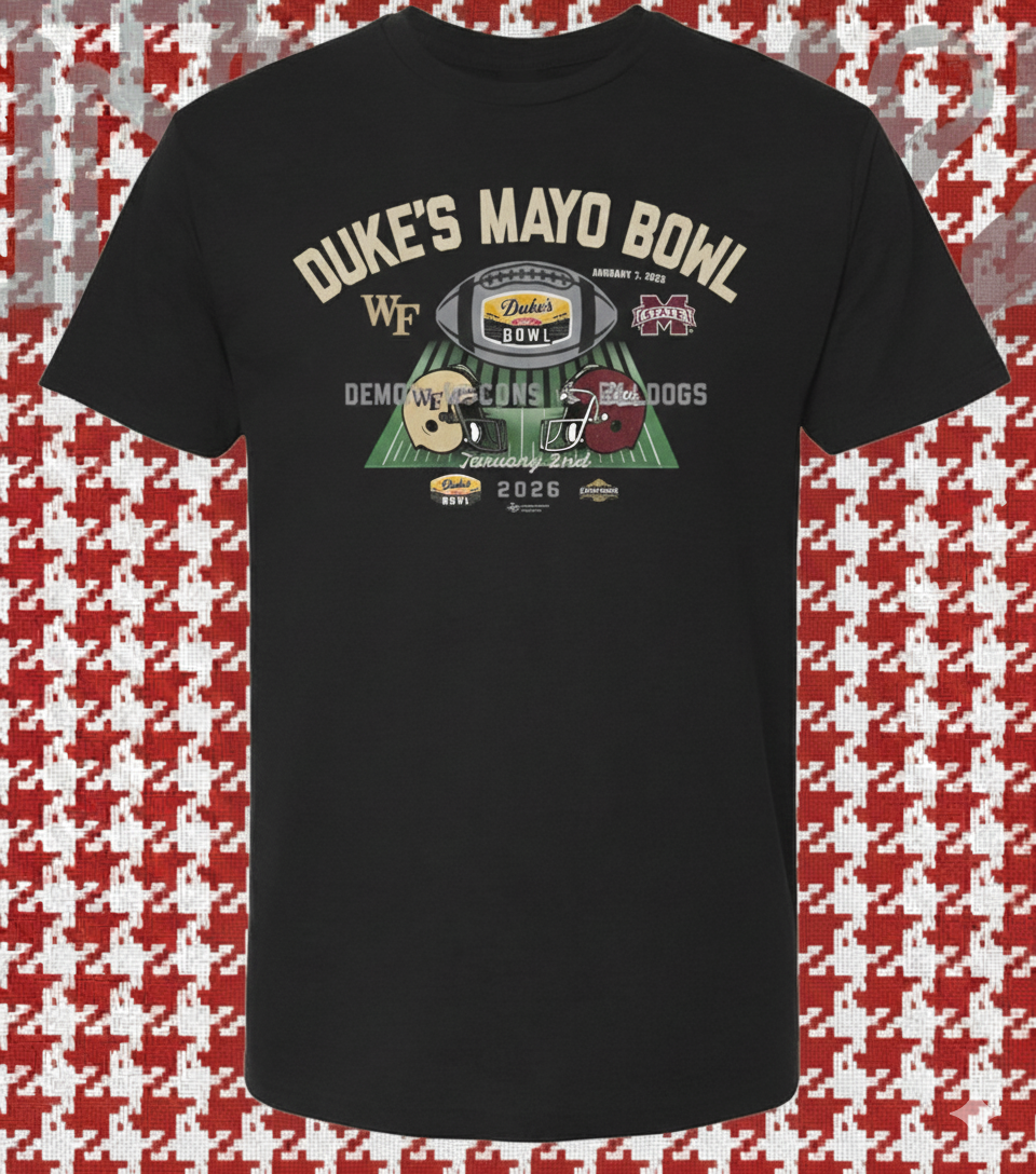 2026 Duke's Mayo Bowl Shop Wake Forest Vs Mississippi State T Shirt