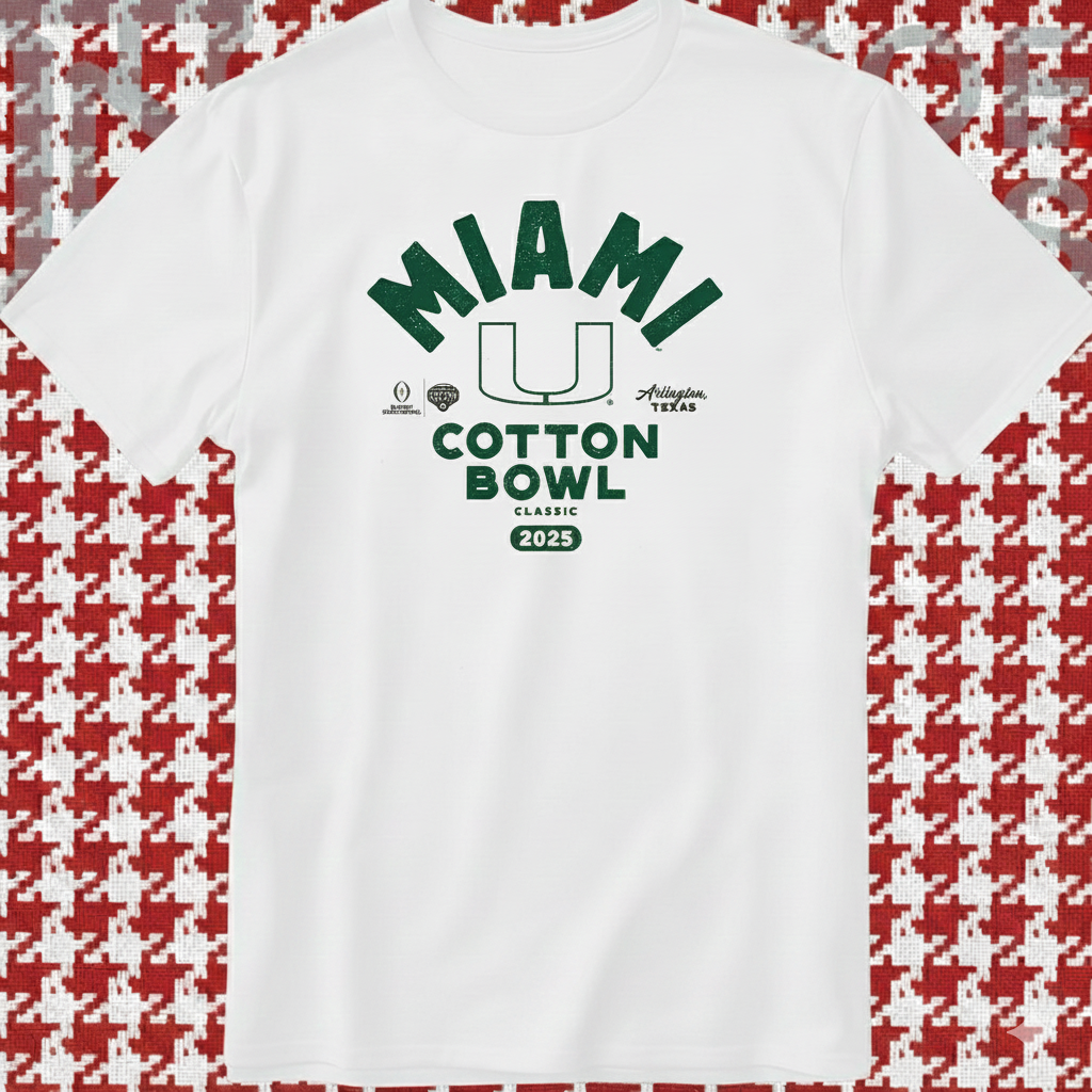Miami College Football Playoff 2026 Cotton Bowl Logo Classic T-shirt