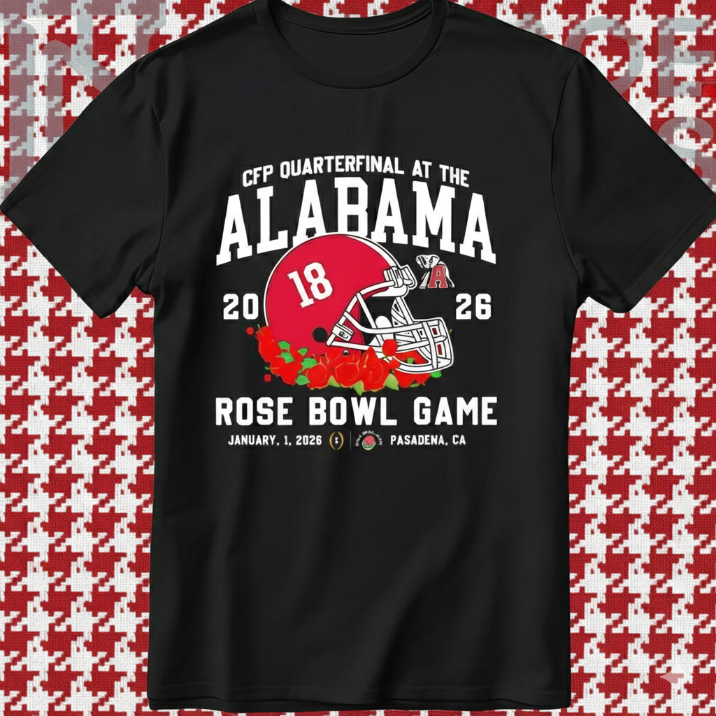 Rose Bowl Game 2026 Ncaa Playoff Alabama vs Indiana Helmet Matchup T-shirt