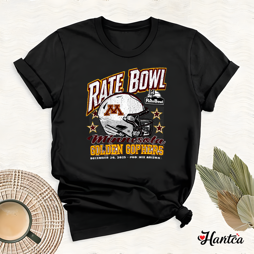 Rate Bowl 2025 Merch University of Minnesota Golden Gophers Vintage Helmet Beveled Dec 26 2025 Phonix Arizona Shirt