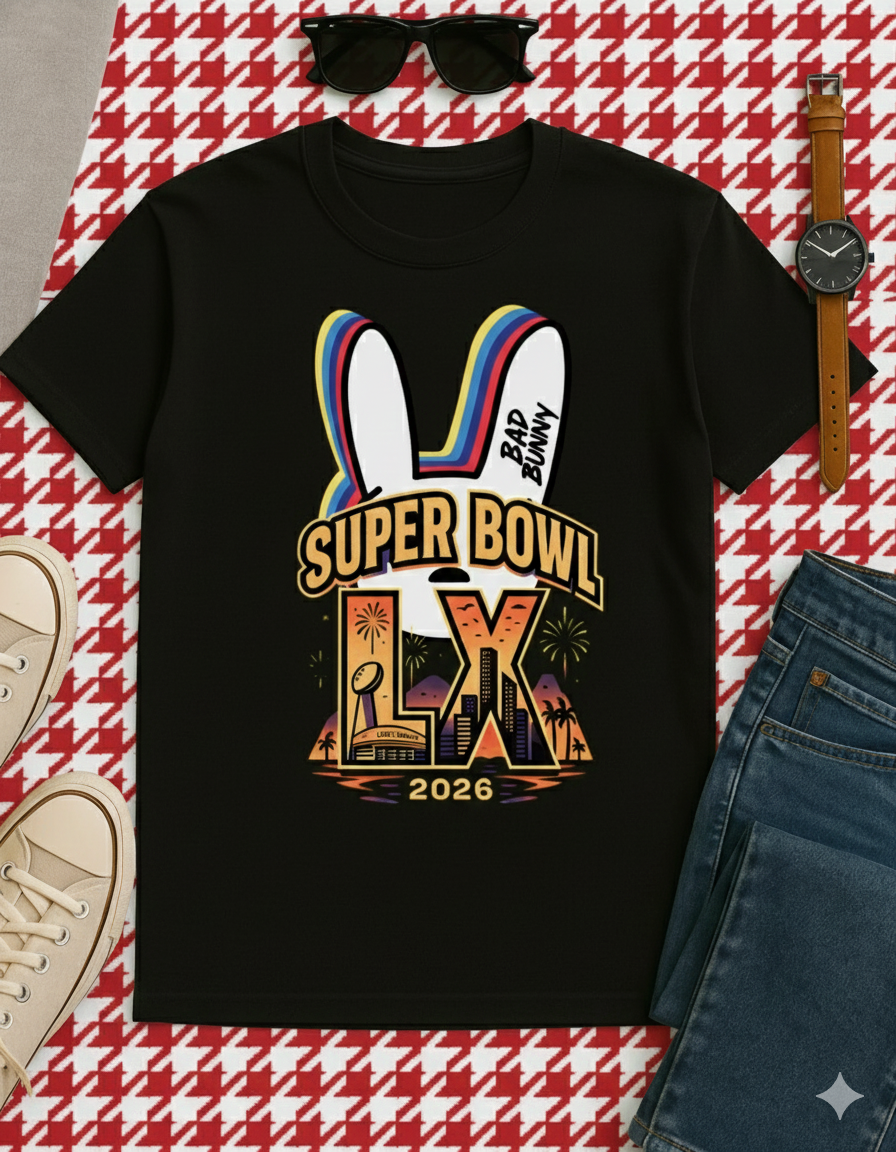 Bad Bunny Super Bowl LX 2026 Stadium California Game T-Shirt