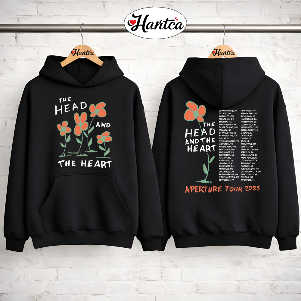 Head And The Heart Merch THATH Flower Tour Shirt - Image 3