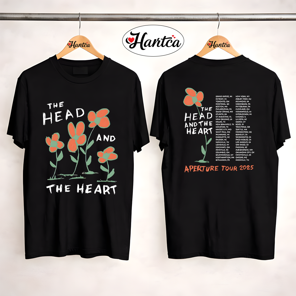 Head And The Heart Merch THATH Flower Tour Shirt