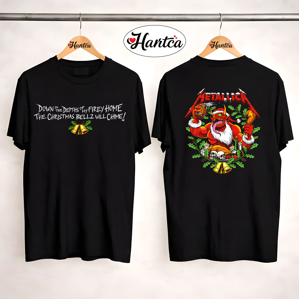 Metallica Merch Christmas Holiday Bellz Demon Hoodie - Image 2
