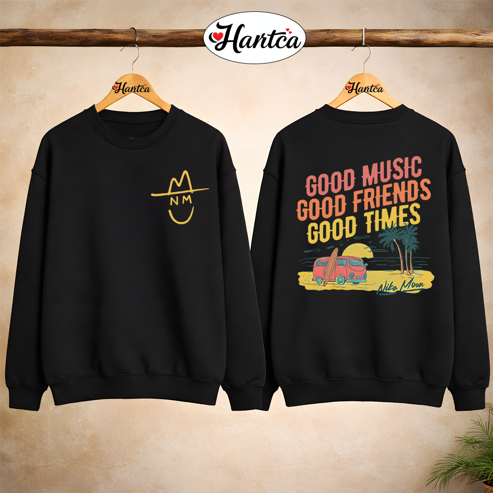 Niko Moon Merch Good Music Good Friends Hoodie - Image 3
