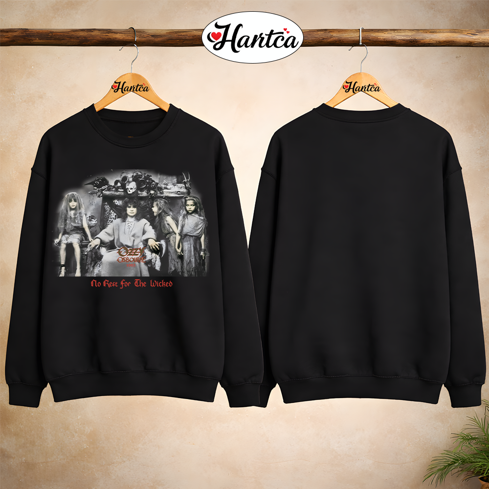 Ozzy Osbourne No Rest For The Wicked Black Hoodie - Image 3