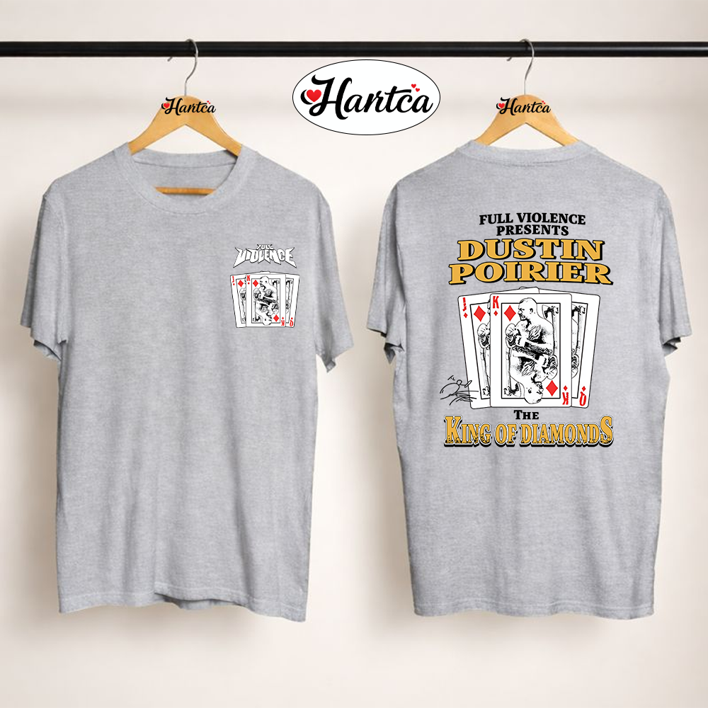 Full Violence X Dustin Poirier Merch King Of Diamonds Hoodie - Image 3
