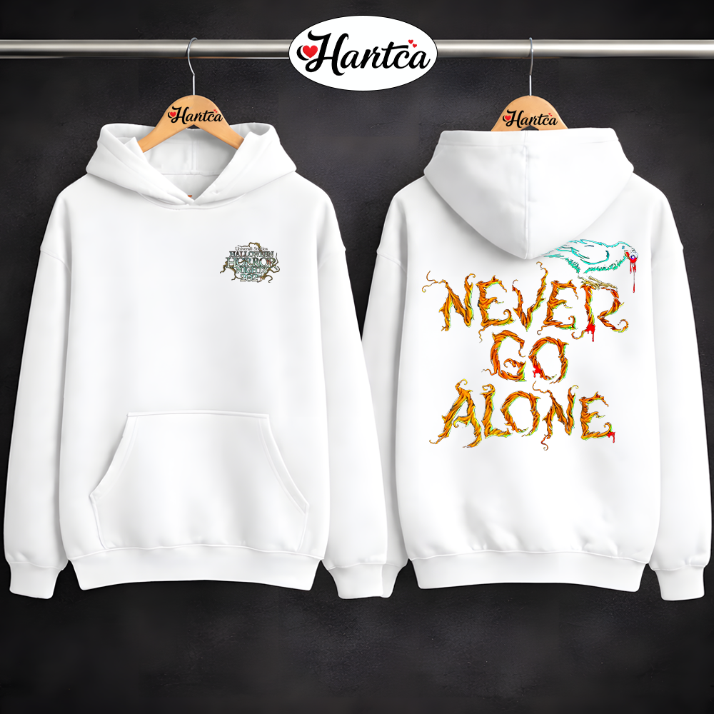 Halloween Horror Nights Merch Never Go Alone Hoodie