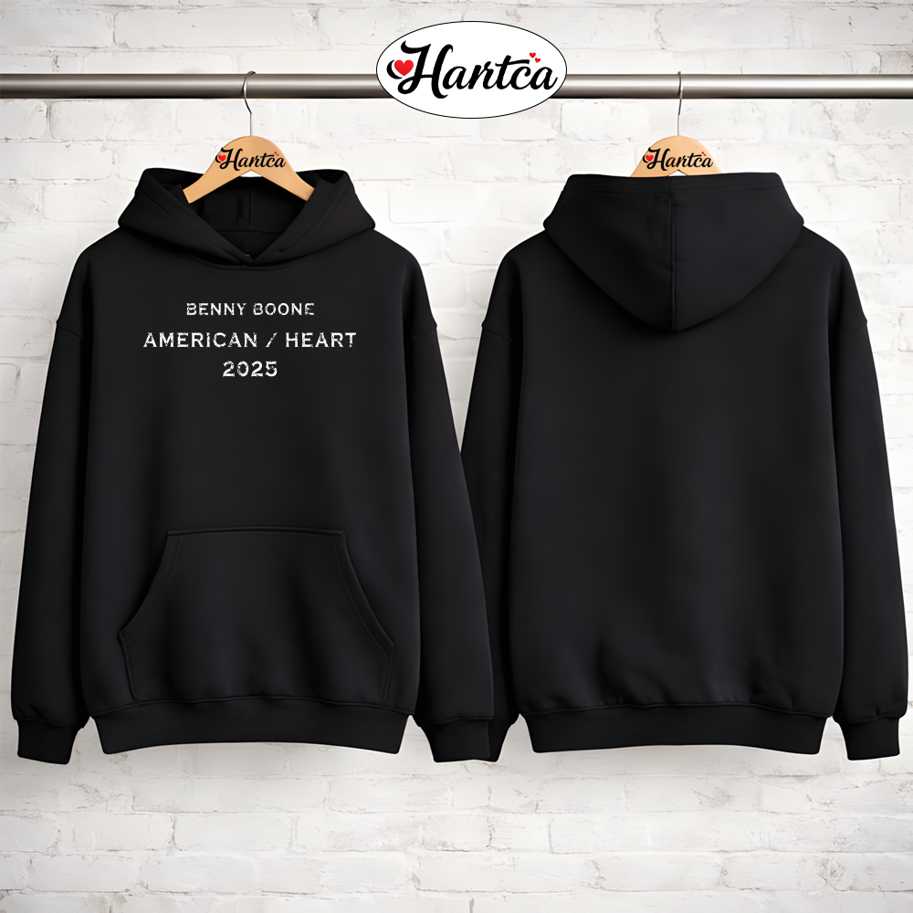 Benson Boone Merch American Heart Distressed Hoodie