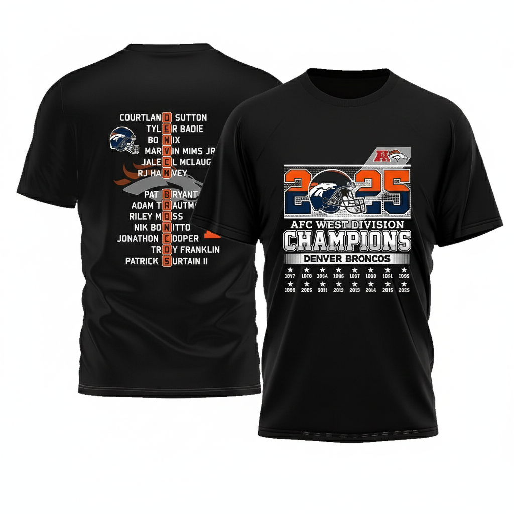 Denver Broncos 2025 West Division champions Shirt