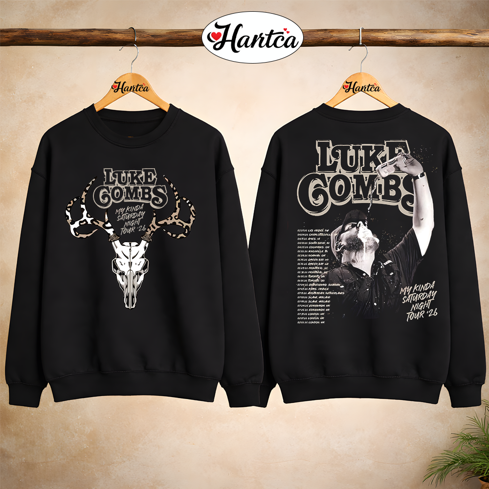 Luke Combs Vintage Texas Music My Kinda Saturday Night Tour Shirt - Image 3