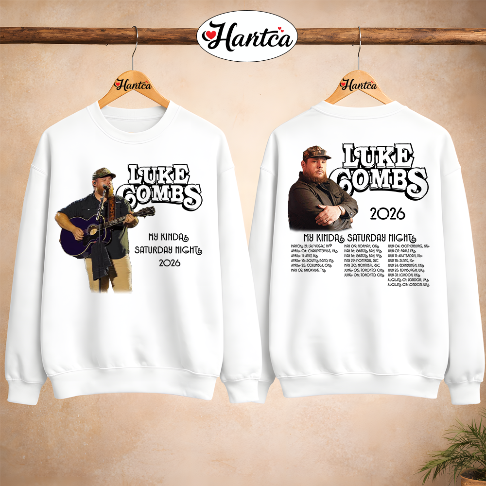Luke Combs UK Concert My Kinda Saturday Night Tour Shirt - Image 3