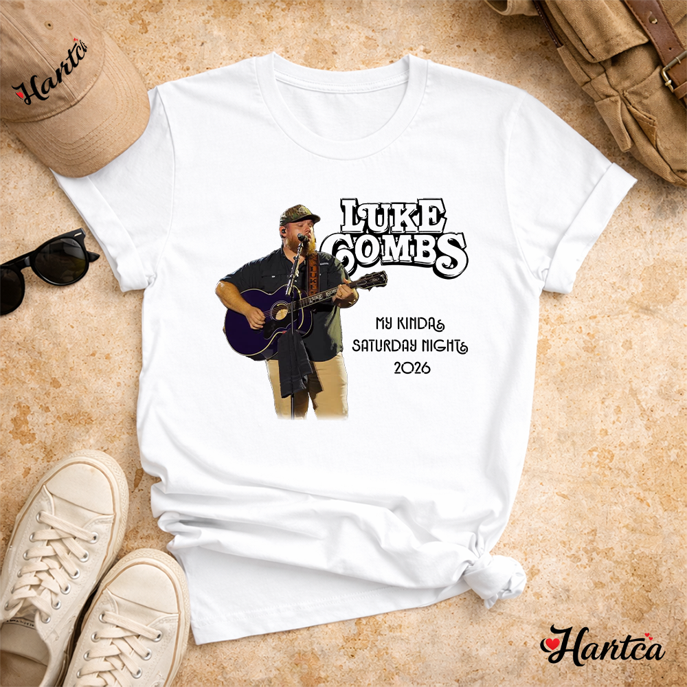 Luke Combs UK Concert My Kinda Saturday Night Tour Shirt - Image 2