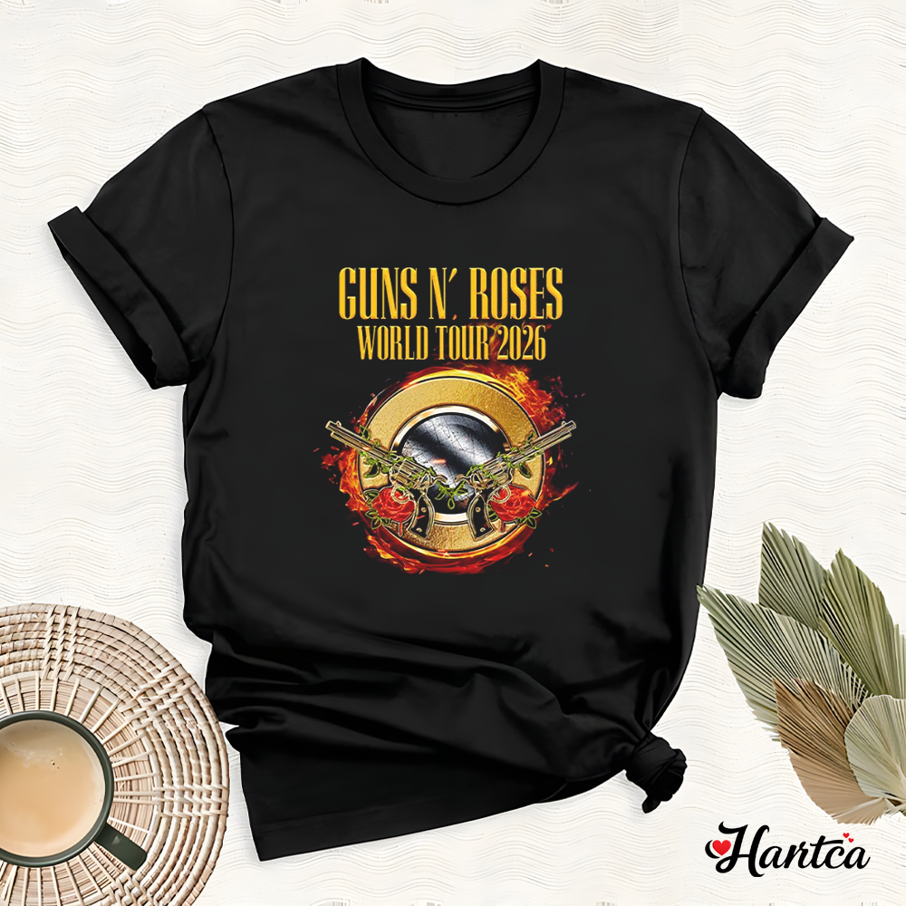 Guns N Roses Merch World Tour 2026 shirt - Image 3