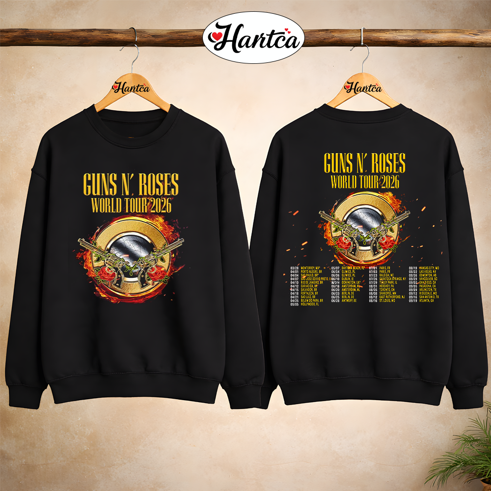 Guns N Roses Merch World Tour 2026 shirt - Image 4