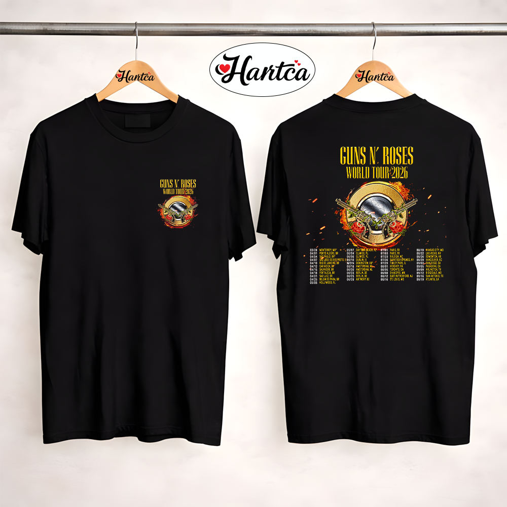 Official Guns N Roses World Tour 2026 shirt Two side