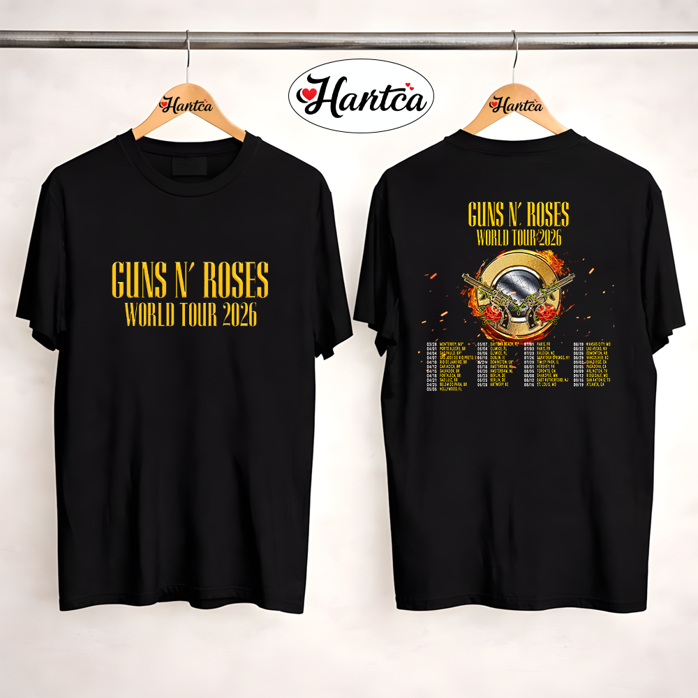 Guns N Roses merch World Tour dATES 2026 shirt 