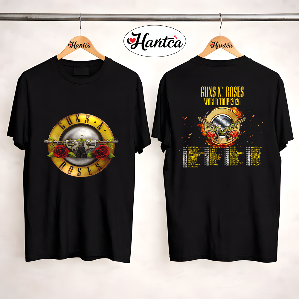 Guns N Roses lOGO mERCH World Tour 2026 shirt 