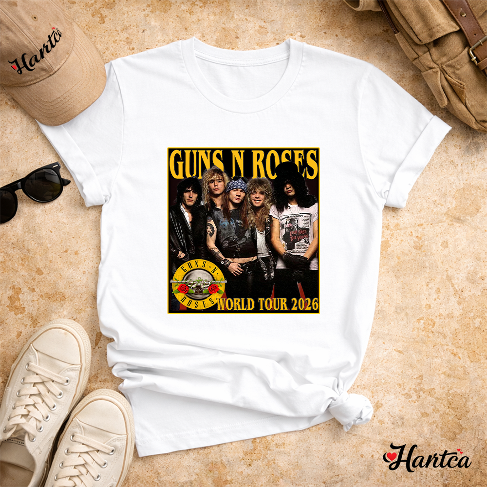 Guns N Roses rOCK bAND MERCH World Tour 2026 shirt - Image 2