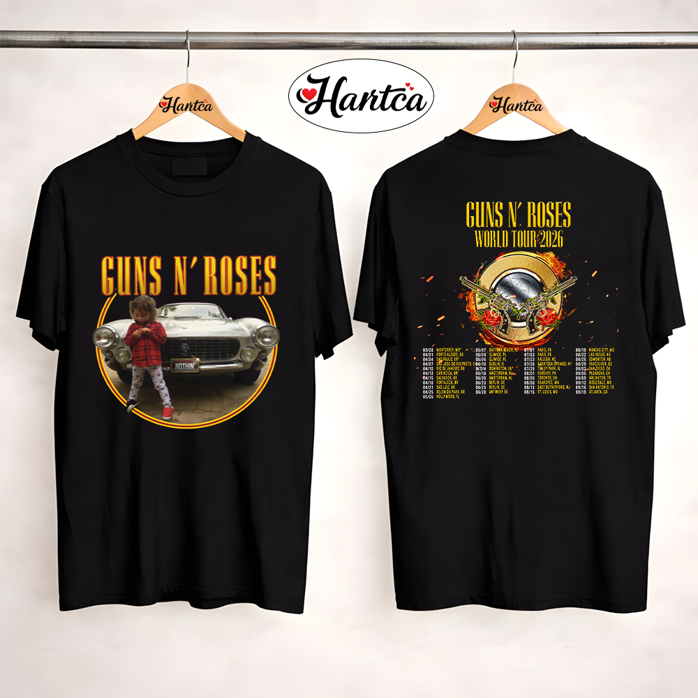 Guns N Roses World Tour 2026 Matchup Baby Car Shirt