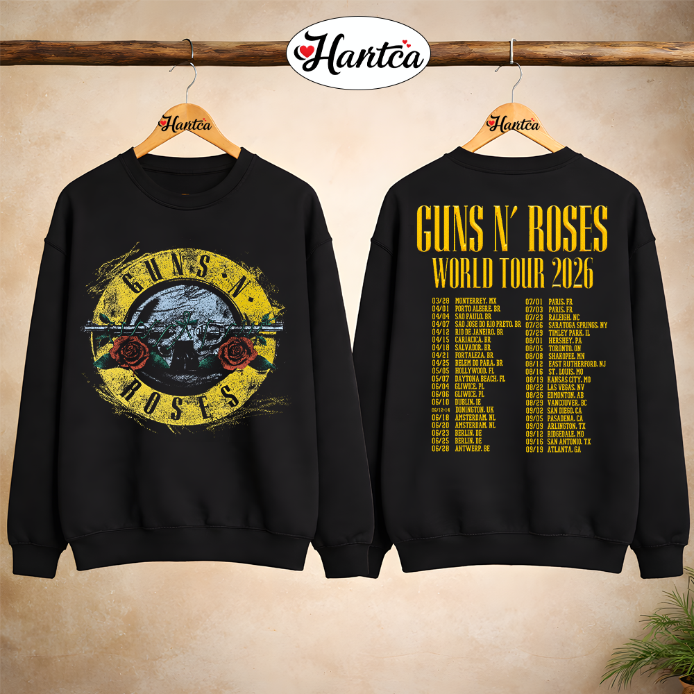 Guns N Roses Cross World Tour Tracklist 2026 Shirt 