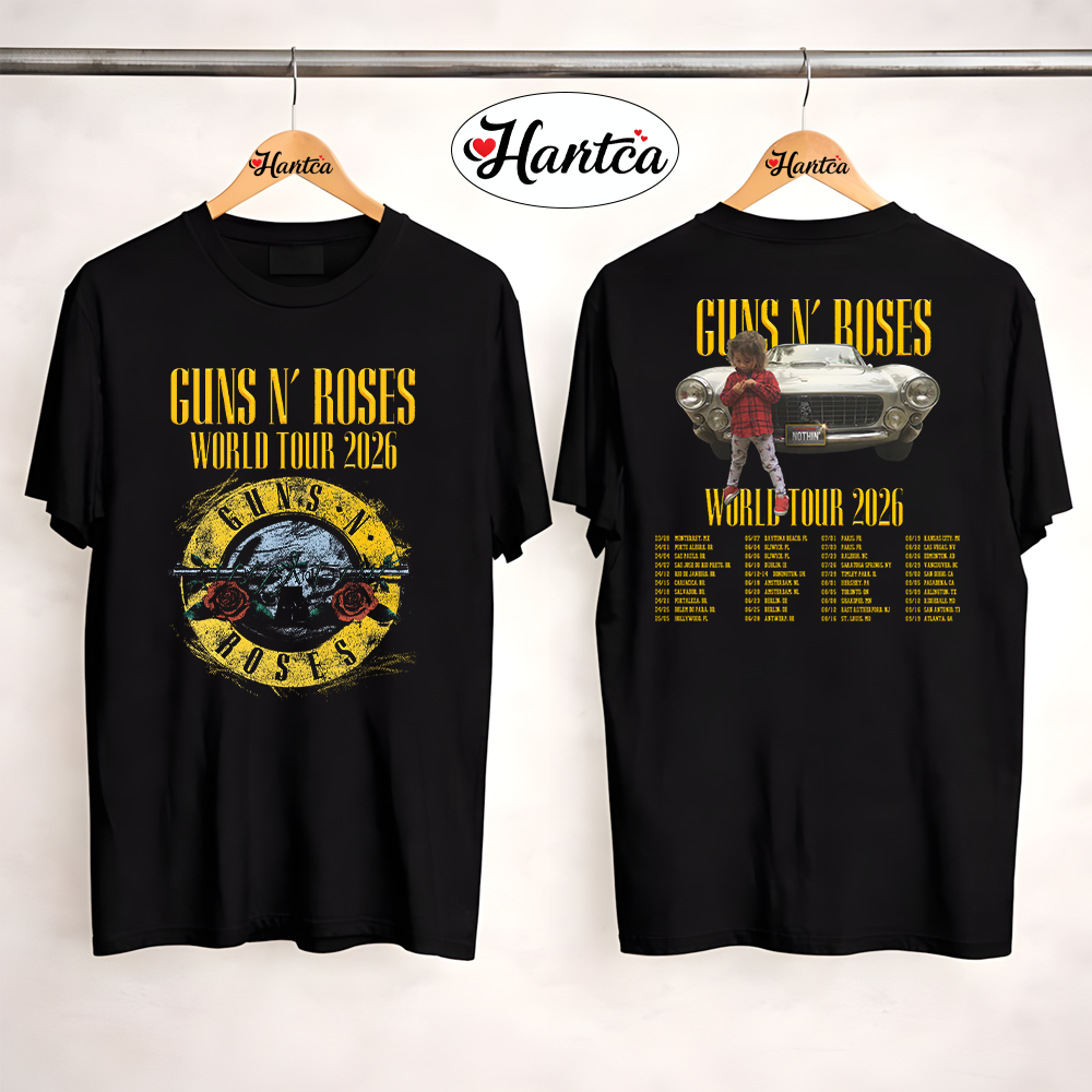 Guns N Roses World Tour 2026 North American Schedule Dates Tee Shirt