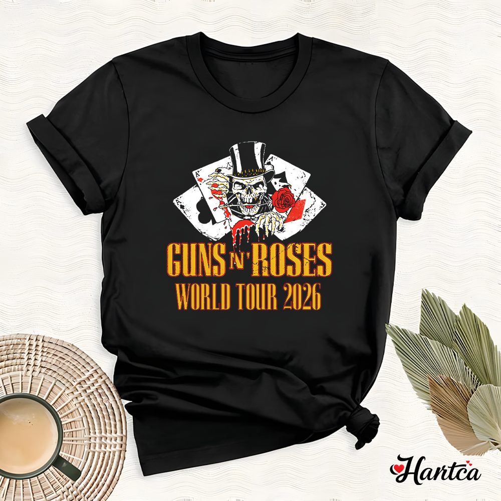 Guns N Roses Logo Death If Cross World Tour 2026 Hoodie Shirt - Image 4