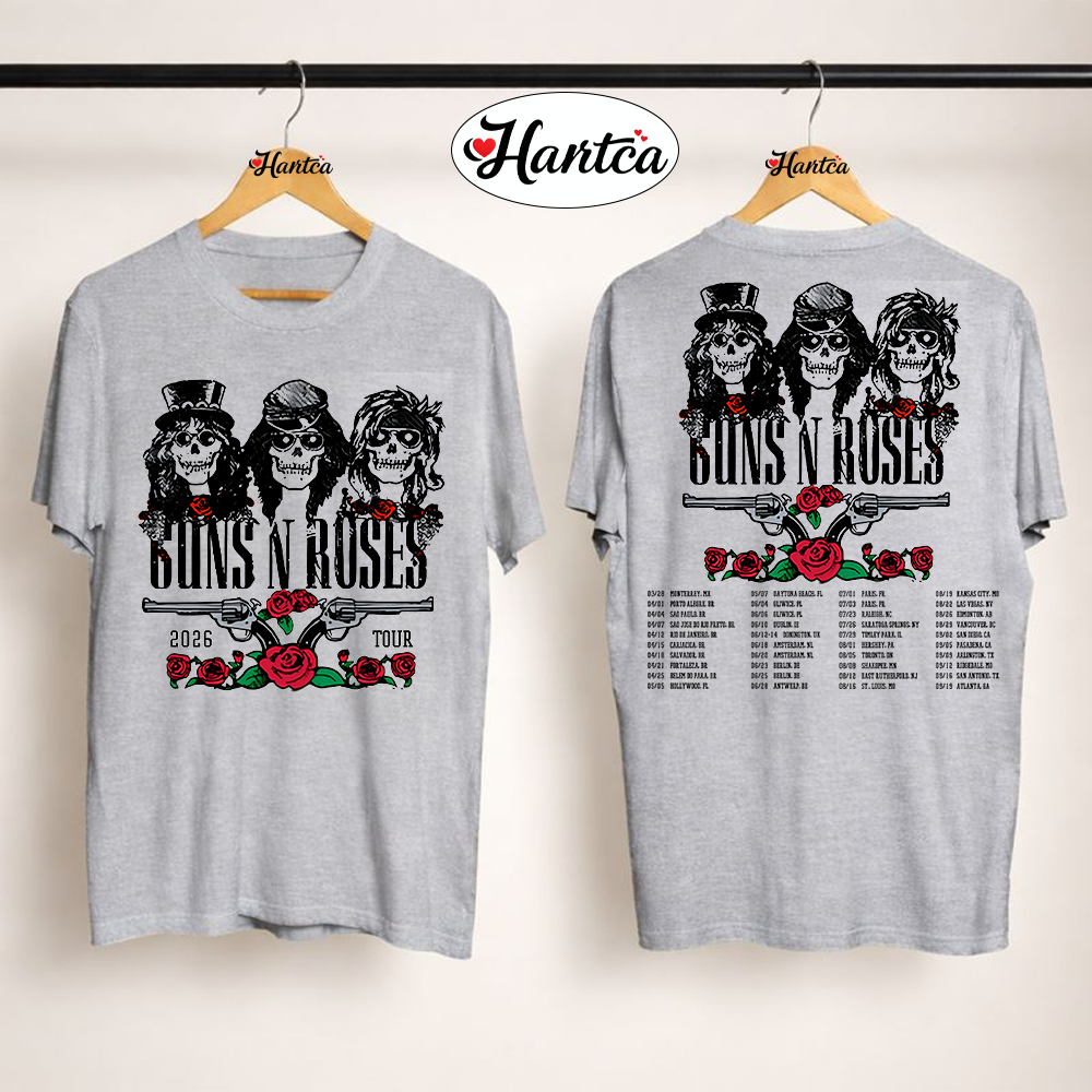 Official Guns N Roses Cross World Tour Hoodie Shirt 2026 