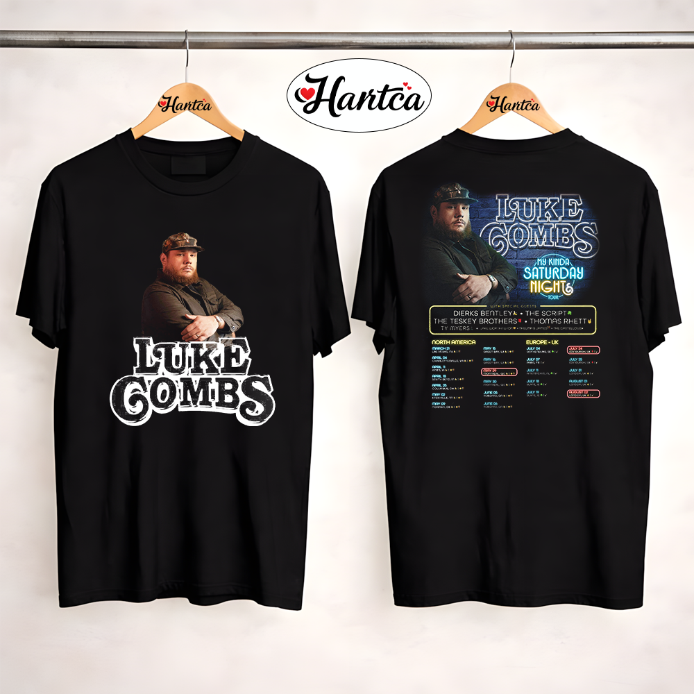 Luke Combs Official My Kinda Saturday Night Tour 2026 Hoodie Shirt
