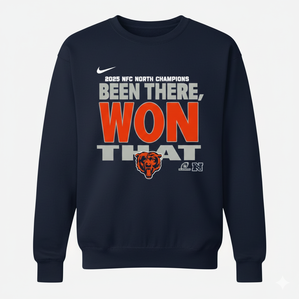 Chicago Bears 2025 NFC North Division Champions Locker Room Shirt - Image 2