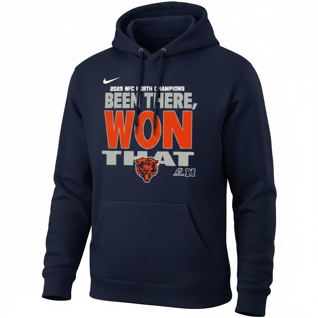 Chicago Bears 2025 NFC North Division Champions Locker Room Shirt - Image 3
