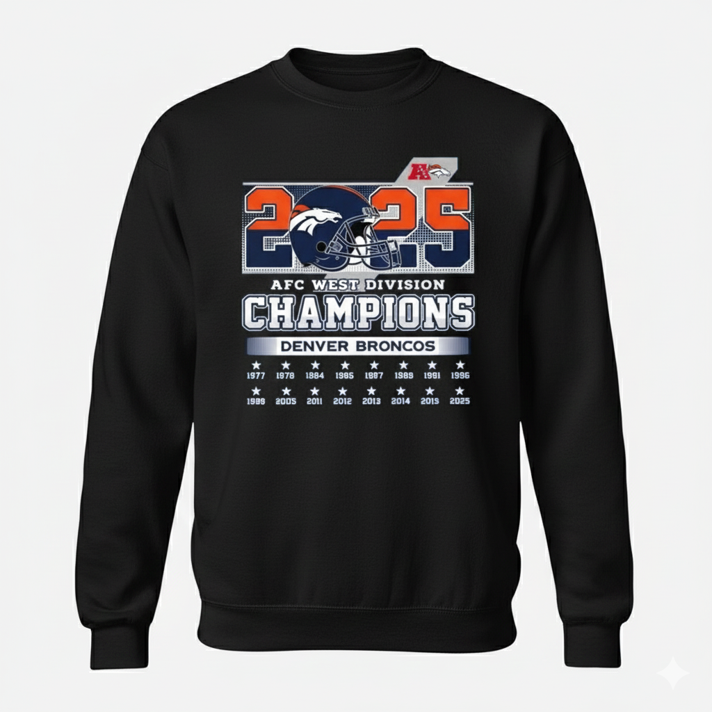 2025 AFC West Division Champions Denver Broncos Shirt - Image 3