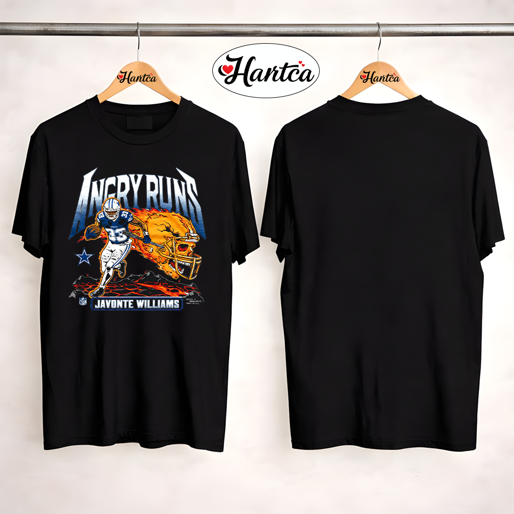 Angry Runs 2025 Tour Cowboys Javonte Williams Homage T Shirt