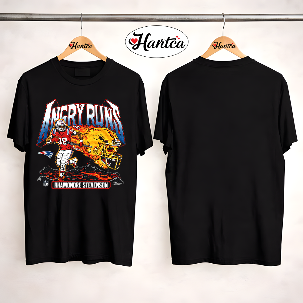 NFL Angry Runs 2025 Patriots Rhamondre Stevenson T Shirt Homage Shop